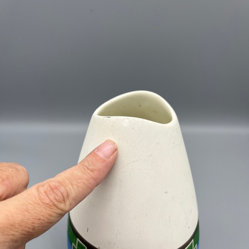 Handmade Ceramic Vase Native American Inspired Southwestern Geometric Design - Picture 4 of 10